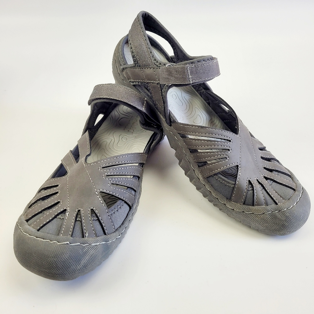 Jsport by Jambu Poppy Closed Toe Grey Sandal Size 9